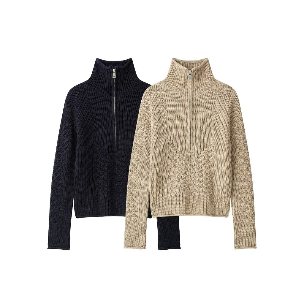 Half-Zip Knit Sweater — El detalle que cambia todo | ATELIER NOVA